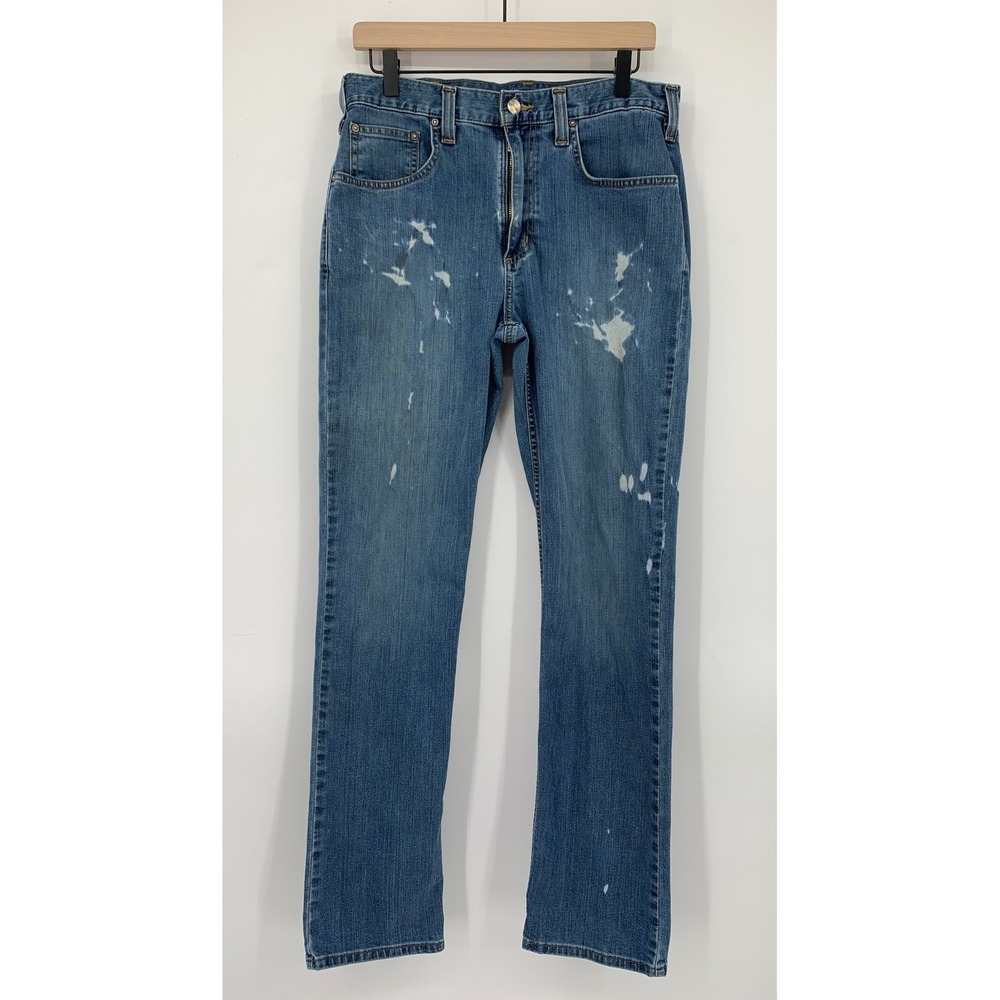 Carhartt Jeans Mens 32x34 Blue Rugged Flex Relaxed Fit Denim Distressed 102804